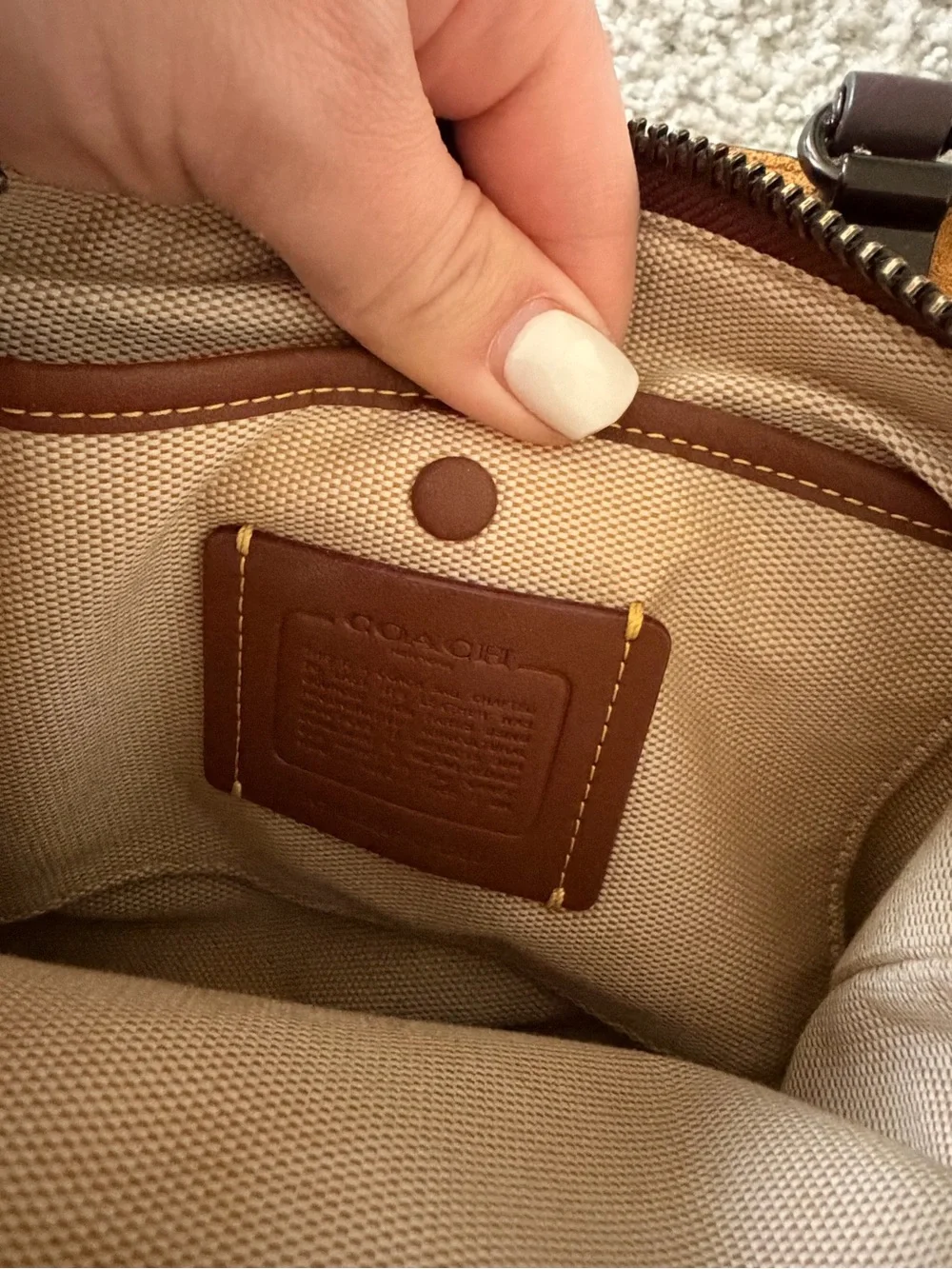 Coach Burgundy Leather Crossbody with Brown Strap vintage